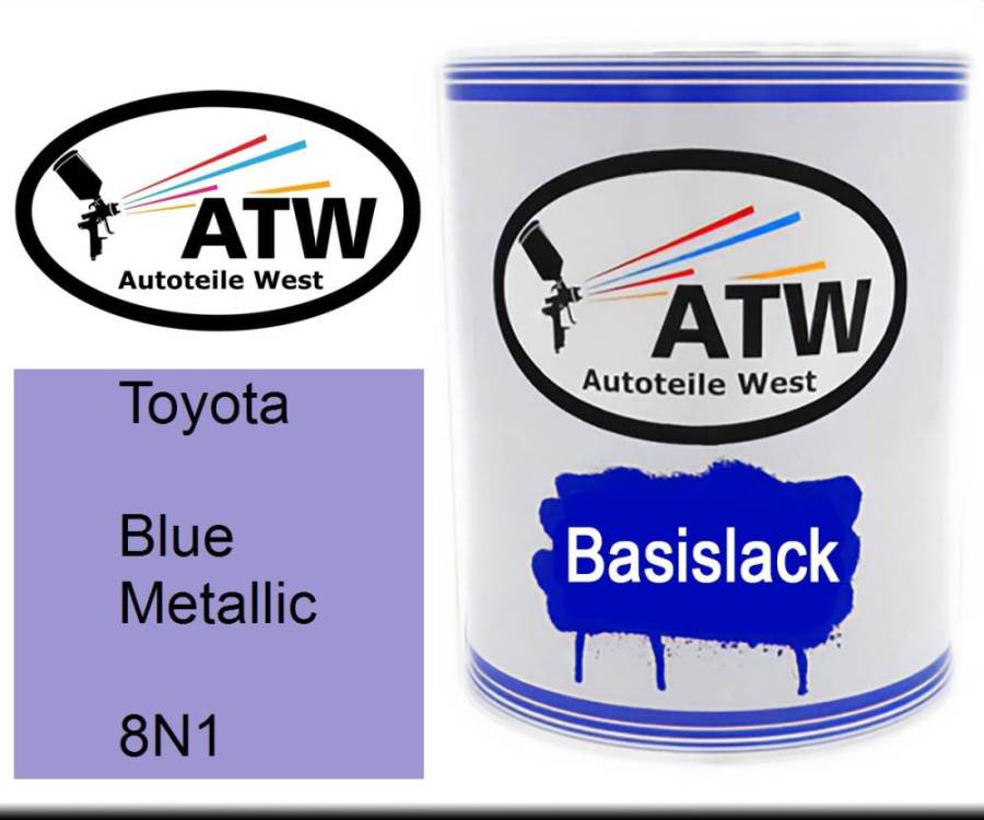 Toyota, Blue Metallic, 8N1: 1L Lackdose, von ATW Autoteile West.